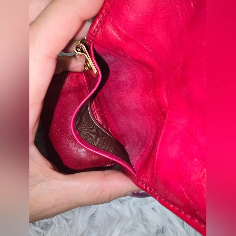 Miu Miu Vibrant Red Leather 6 Key Wallet guc rehabbed